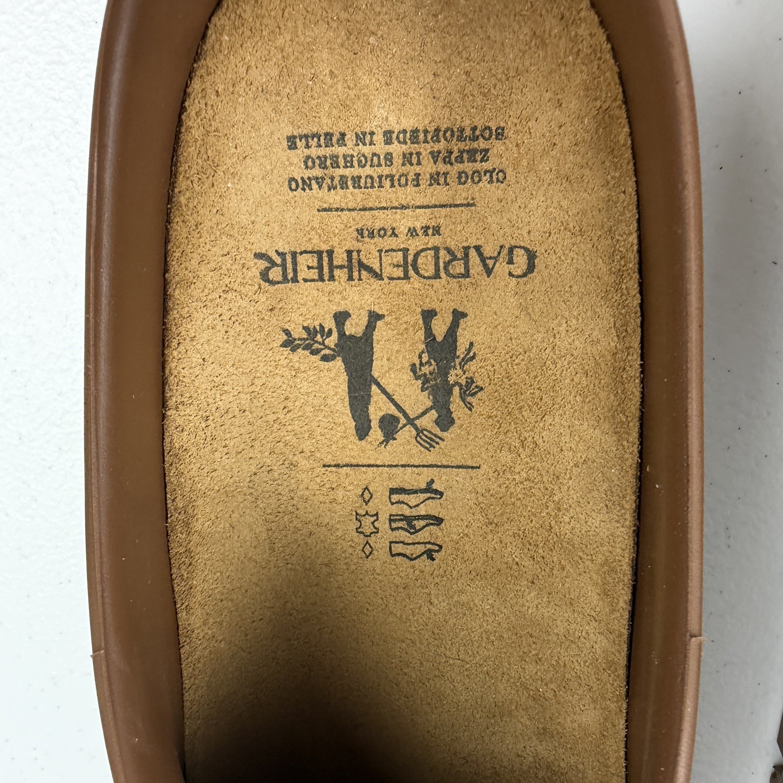 Gardenheir Italian Garden Clogs Caramel EU 42 (W 11-11.5, M 9-9.5) Cork Insole