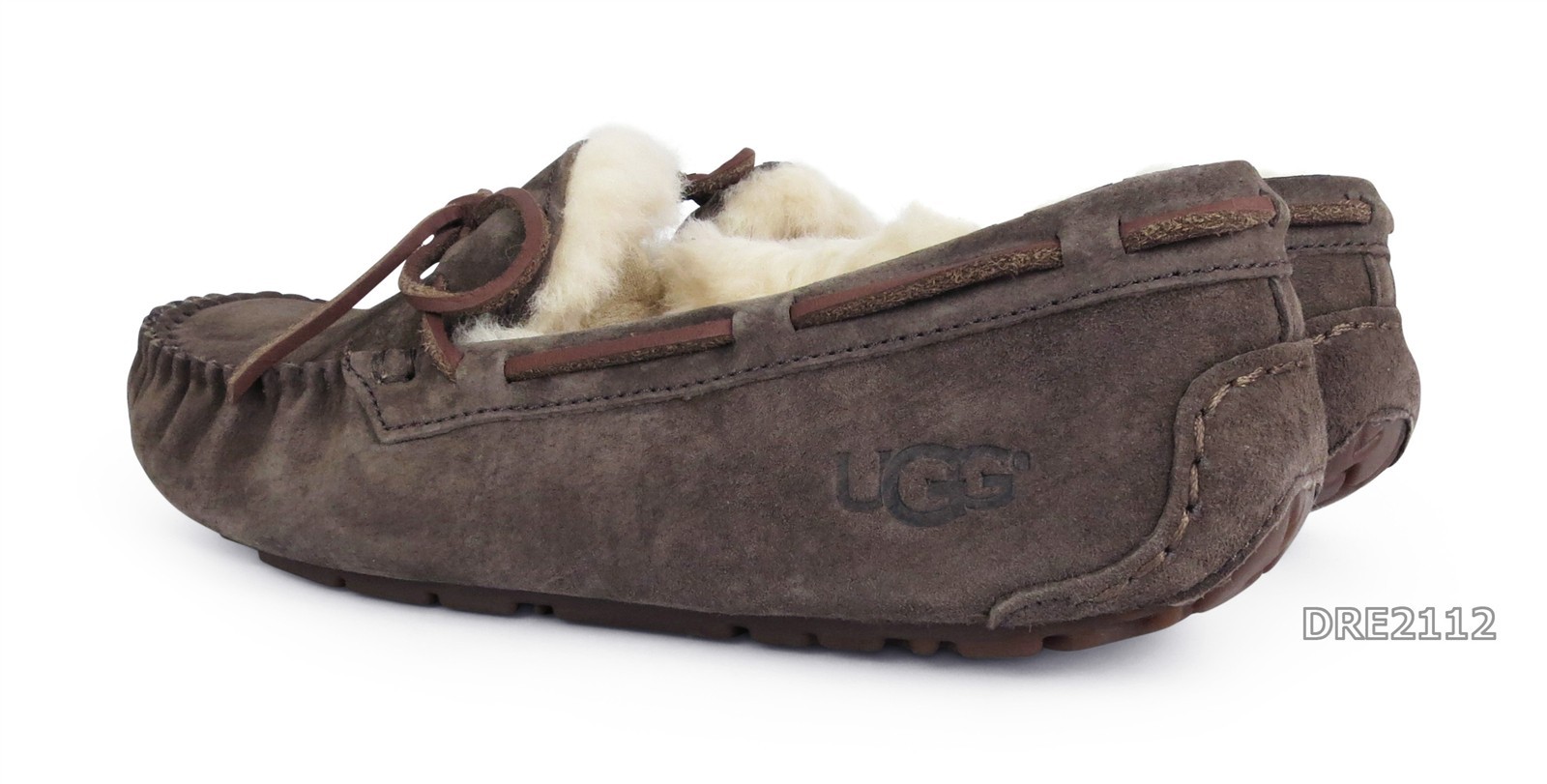UGG Dakota Espresso Suede Fur Slippers Womens Size 9 *NIB*