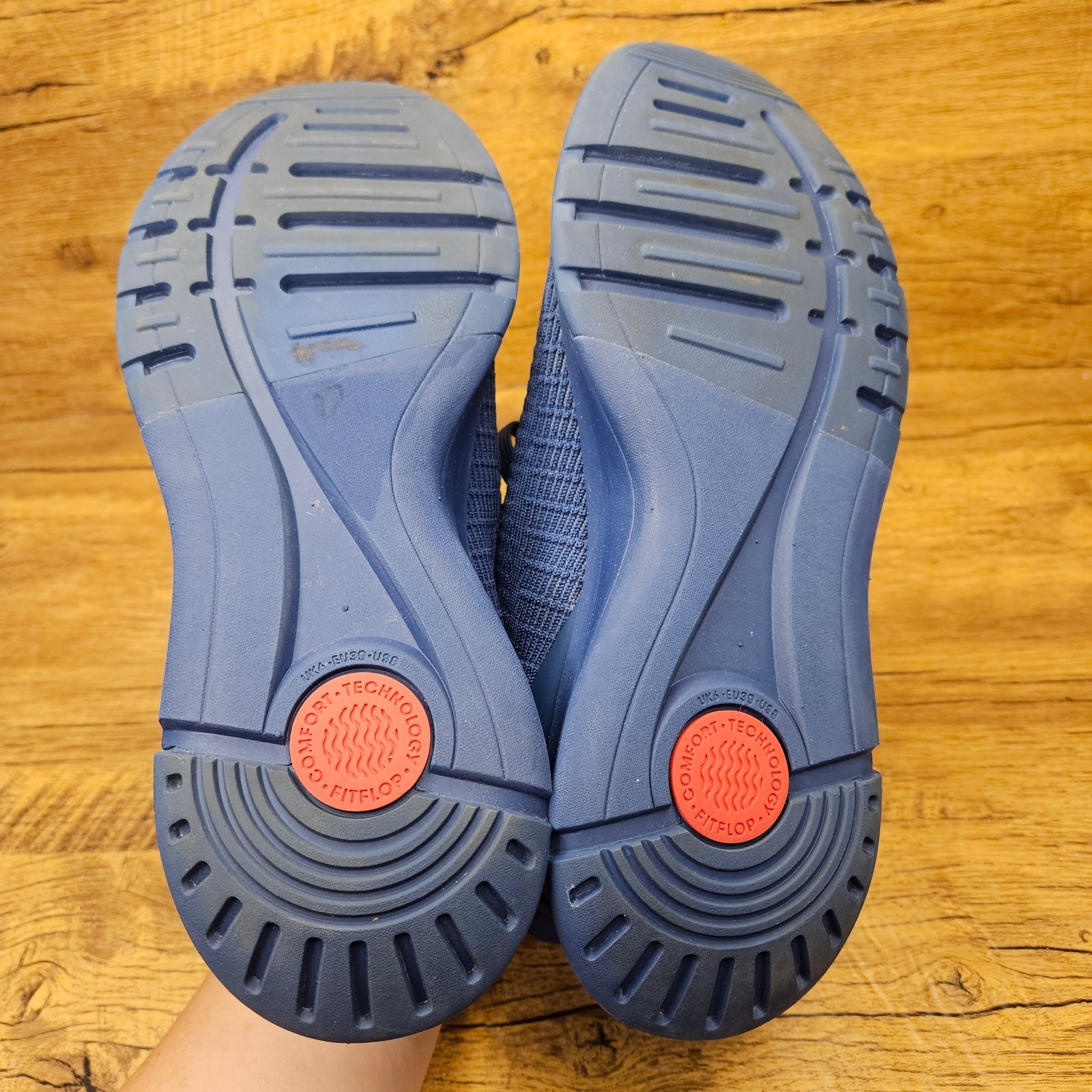Fitflop Vitamin FFX Knit blue Sports Sneakers size 8 womens