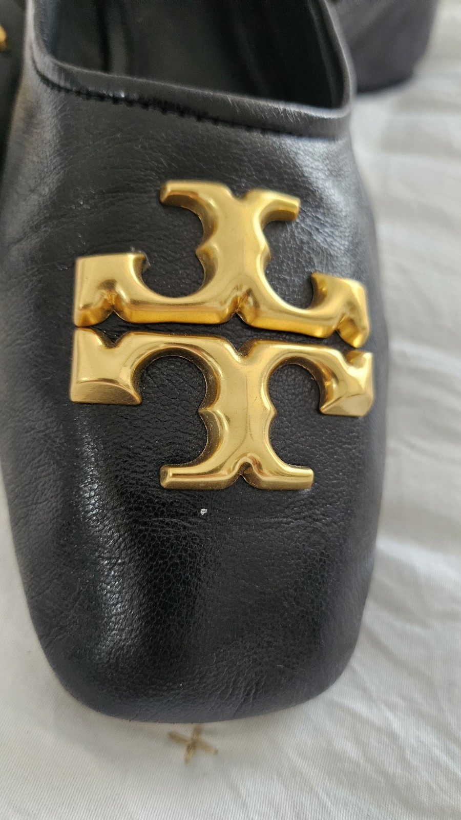 Tory Burch Eleanor Ballet Flat Black Leather Women’s 8.5