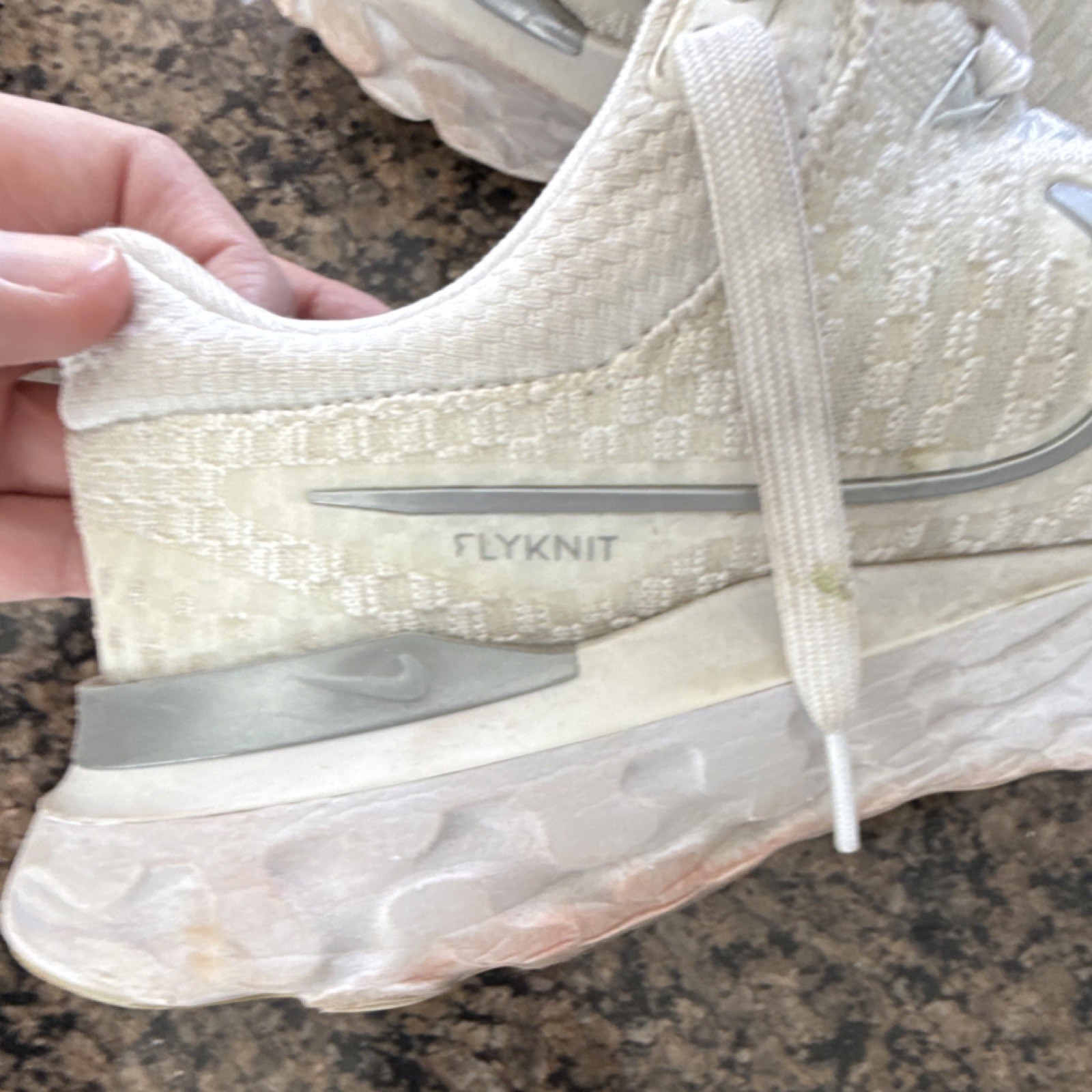 Nike React Infinity Run Flyknit Women’s White Flyknit Lace-Up Low Top