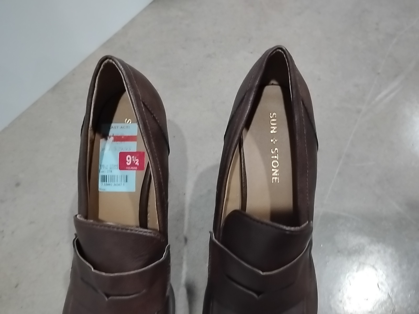 Sun + Stone JETTA Wedge Loafer Brown Women’s 9.5 Y2K