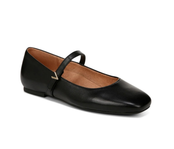 NEW VIONIC Women’s Alameda Mary Jane Flat – Black Leather