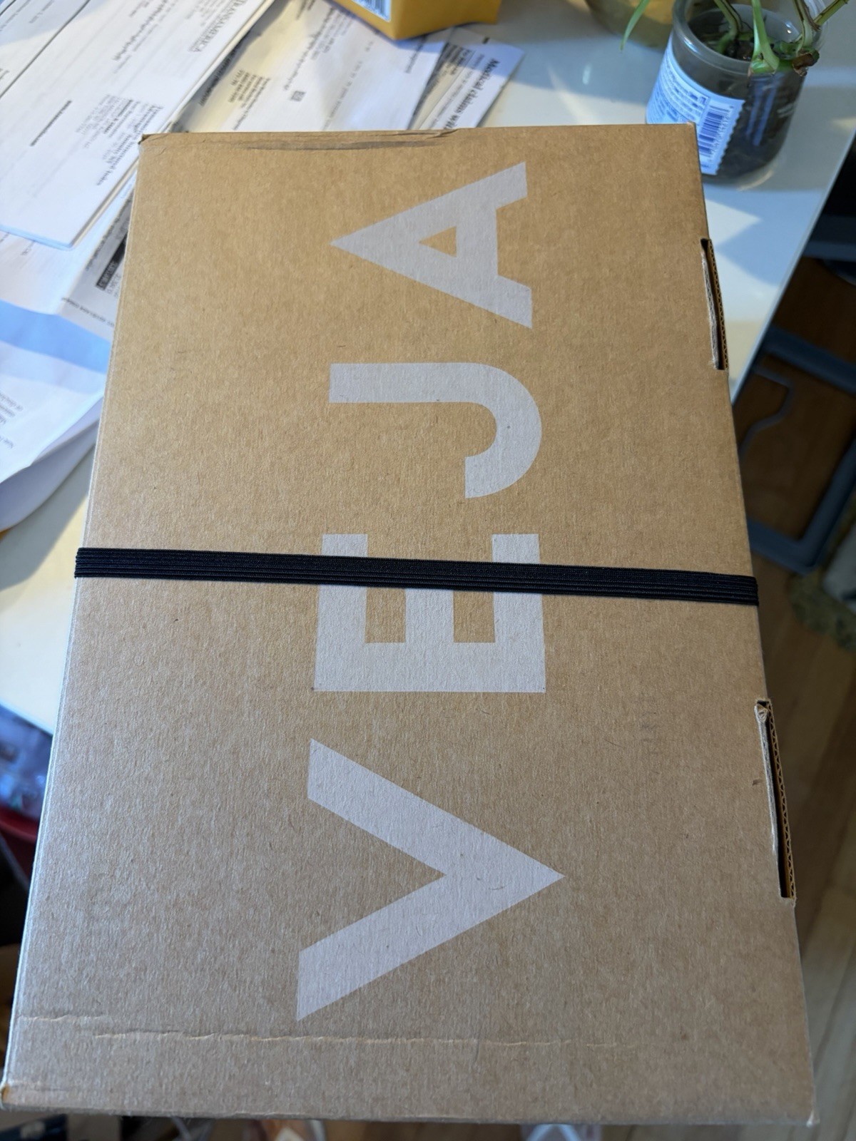 *Brand New In Box VEJA Esplar Sneakers Leather White Purple US 7 EU 38*FREE SHIP