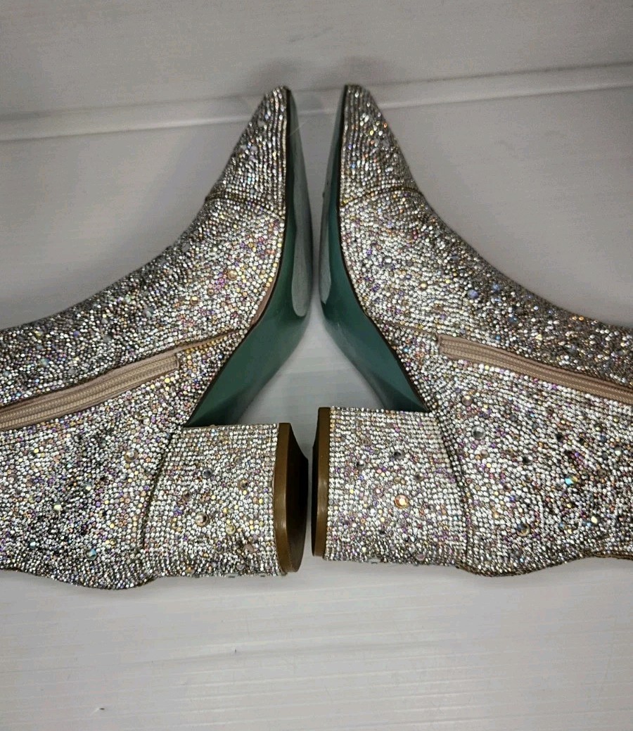 Betsey Johnson Women’s Cady Ankle Boot, Rhinestone, 9.6