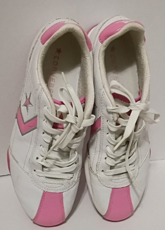 Converse Shoes All Star Athletic White/Pink Sneakers Women 8.5 Men 7 Track Run