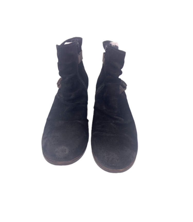 Paul Green black and brown suede leather ankle boots size 9.5