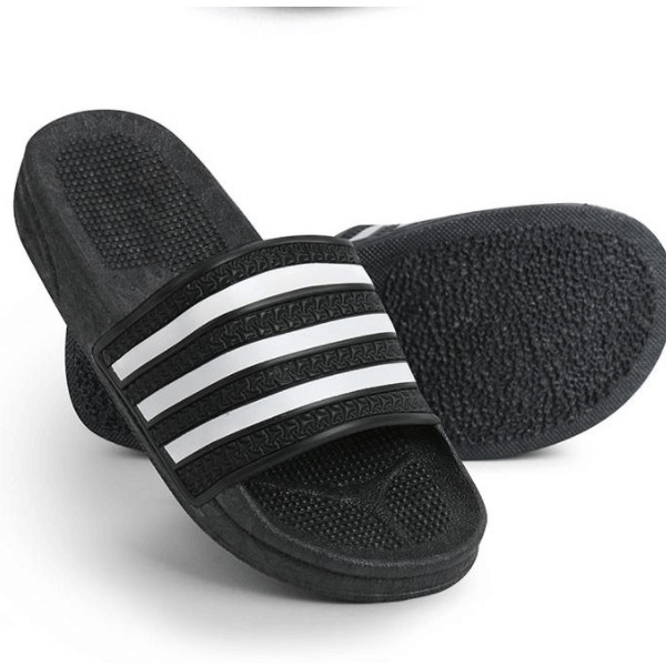 Home Outdoor Indoor Beach Wide Slipper Women Men Child Three Line Made in Korea