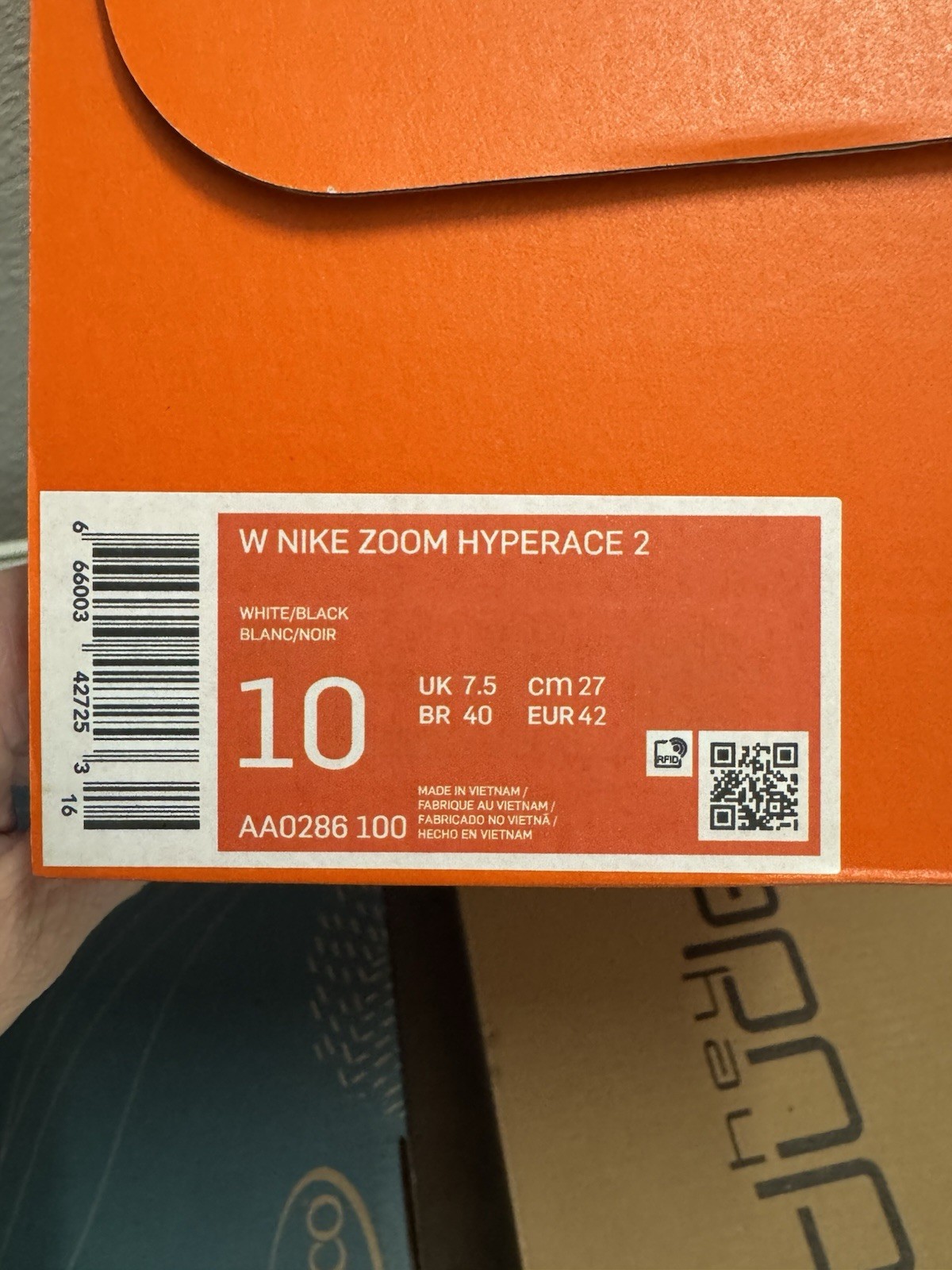 NIB Nike Zoom Hyperlace 2 Women’s 10 Volleyball Shoes Black/White AA0286