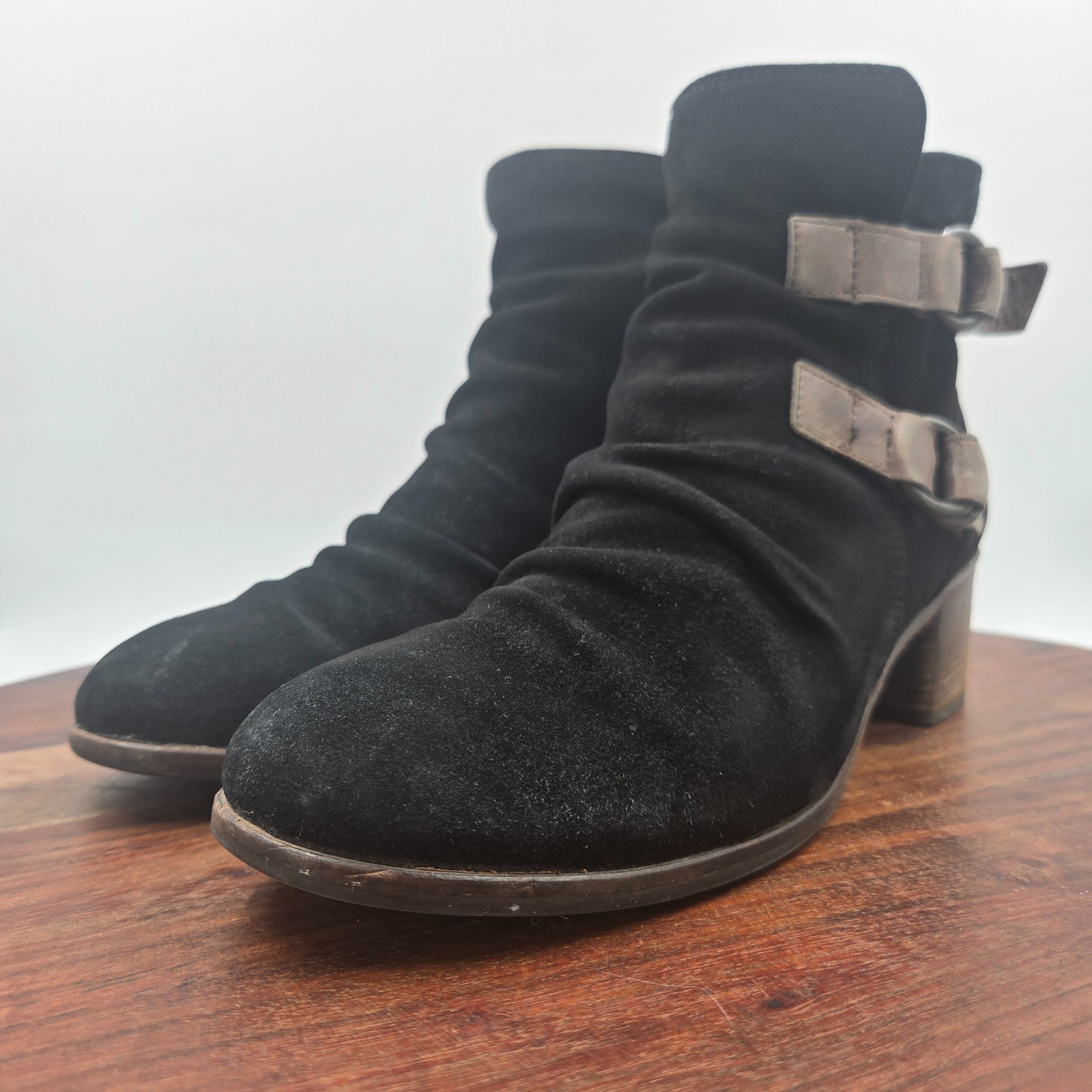 Paul Green Newbury Boots Women’s 5.5 UK / 8 US Black Brown Suede Slouch Booties