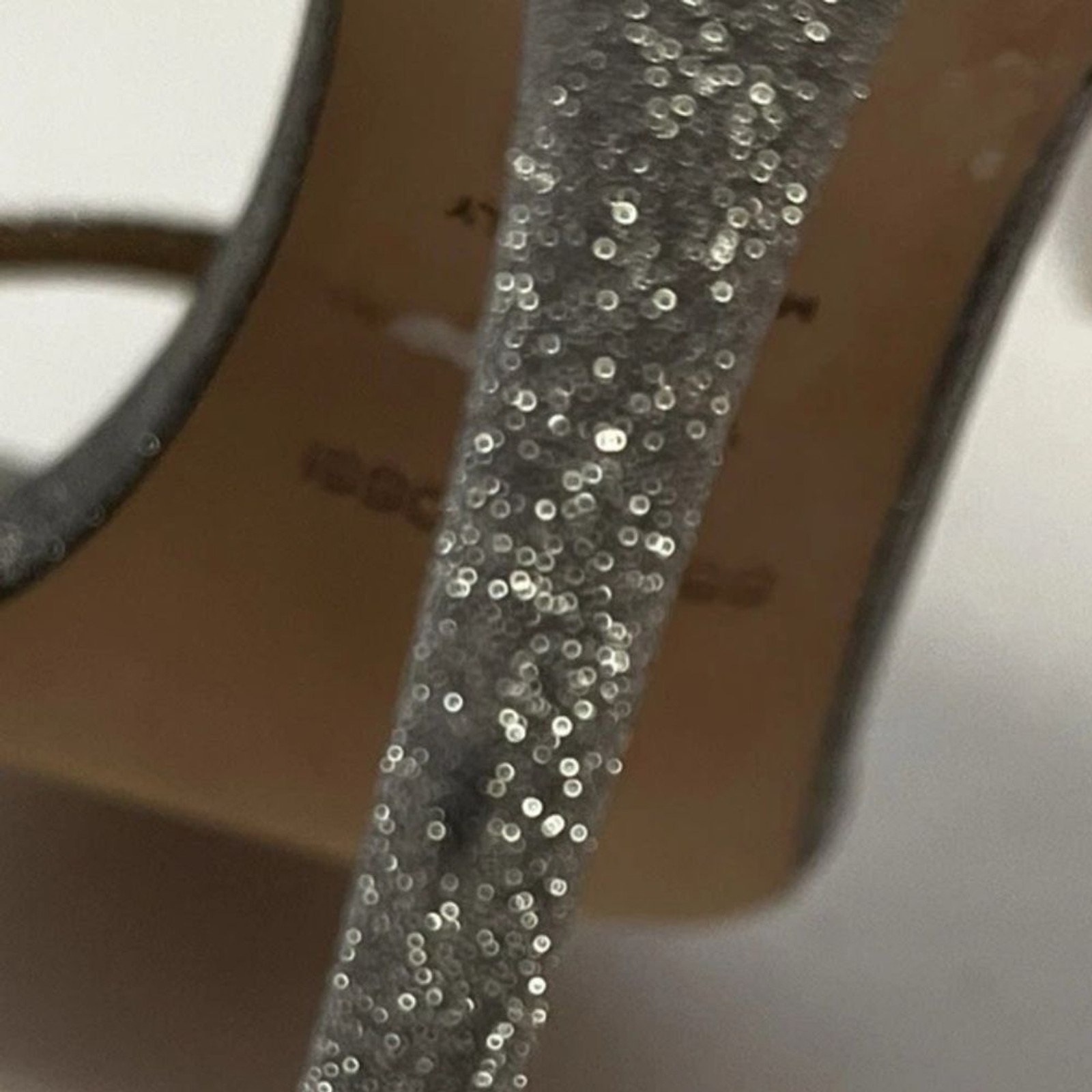 Sergio Rossi Argento Shiny Glitter Silver Heels $980 Size 37