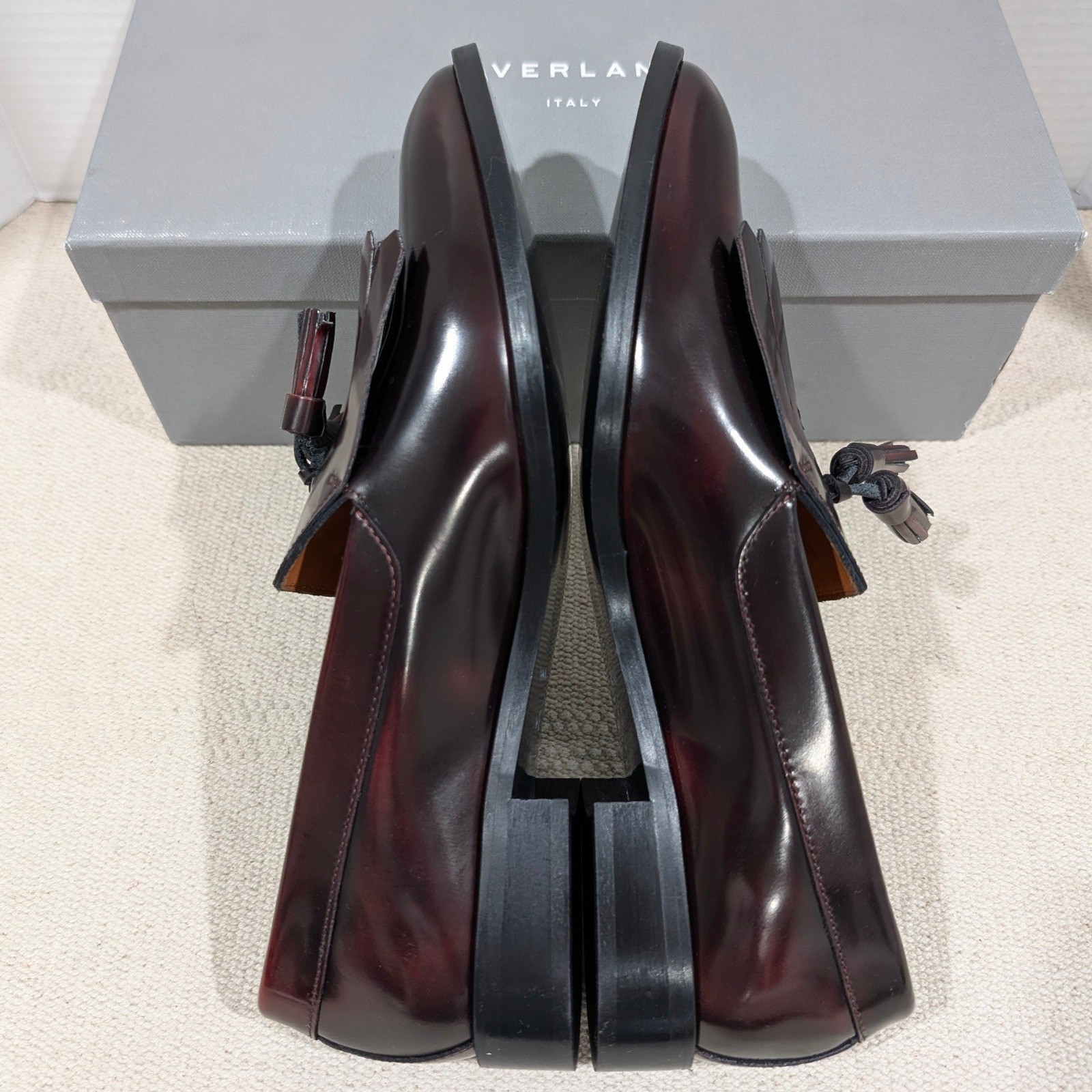 Everlane Modern Kiltie Tassel Loafers Womens Burgundy Leather Made in Italy 9.5