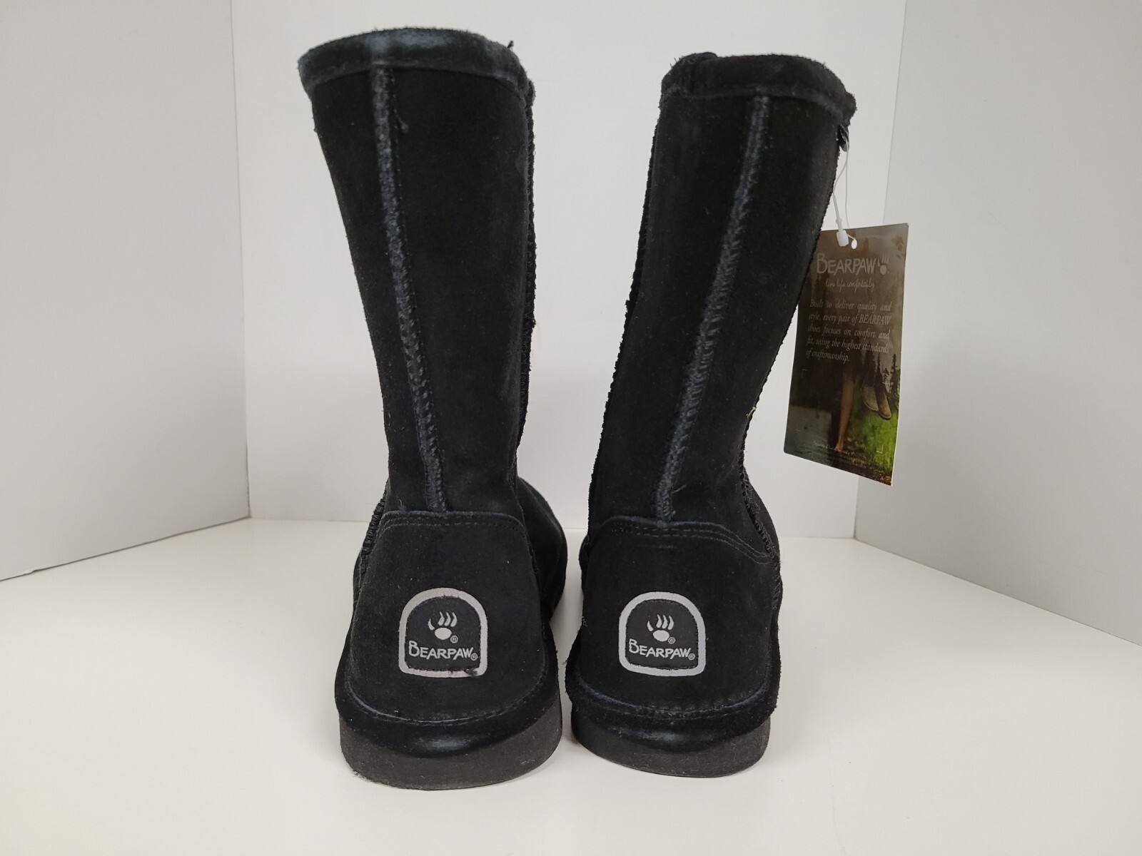 (Mismatched Size Left 9/10 & Right 7/8): Unisex Bearpaw Black Boots