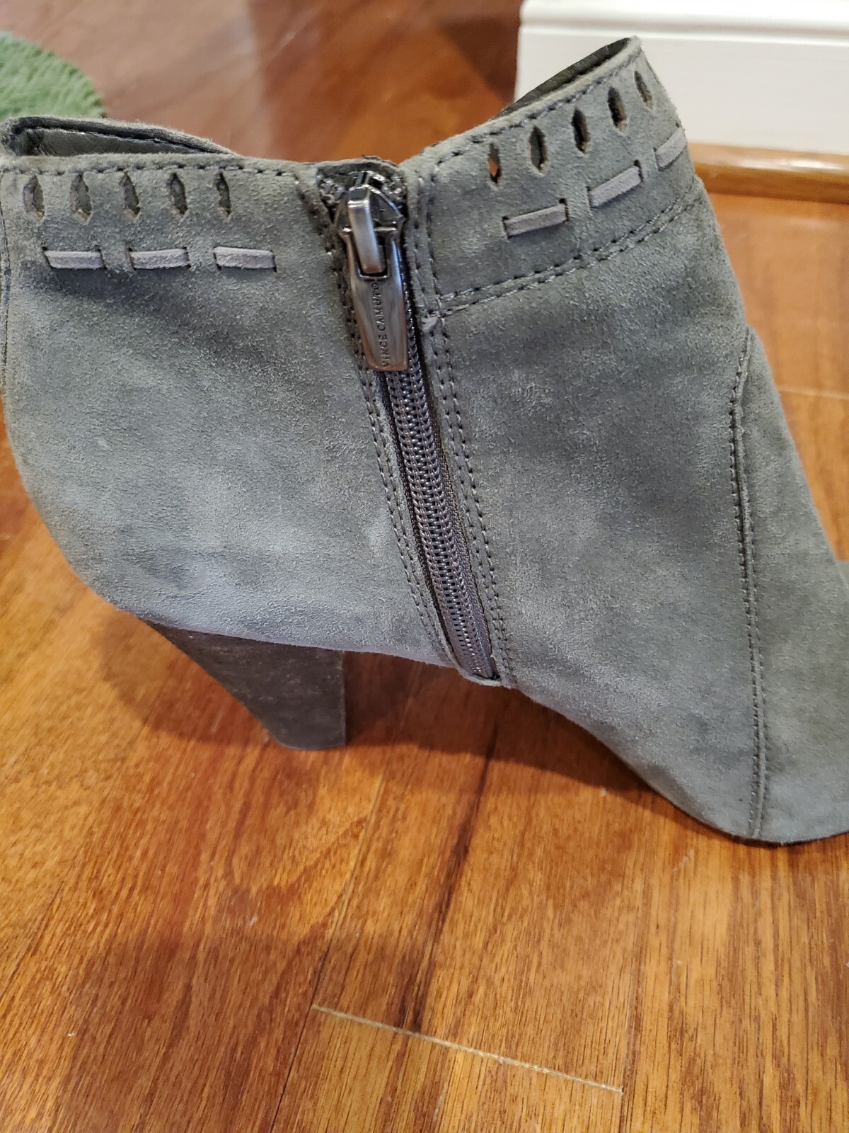 Vince Camuto | Womens Size 11M Grey Fileana Split Shaft Suede Leather Bootie