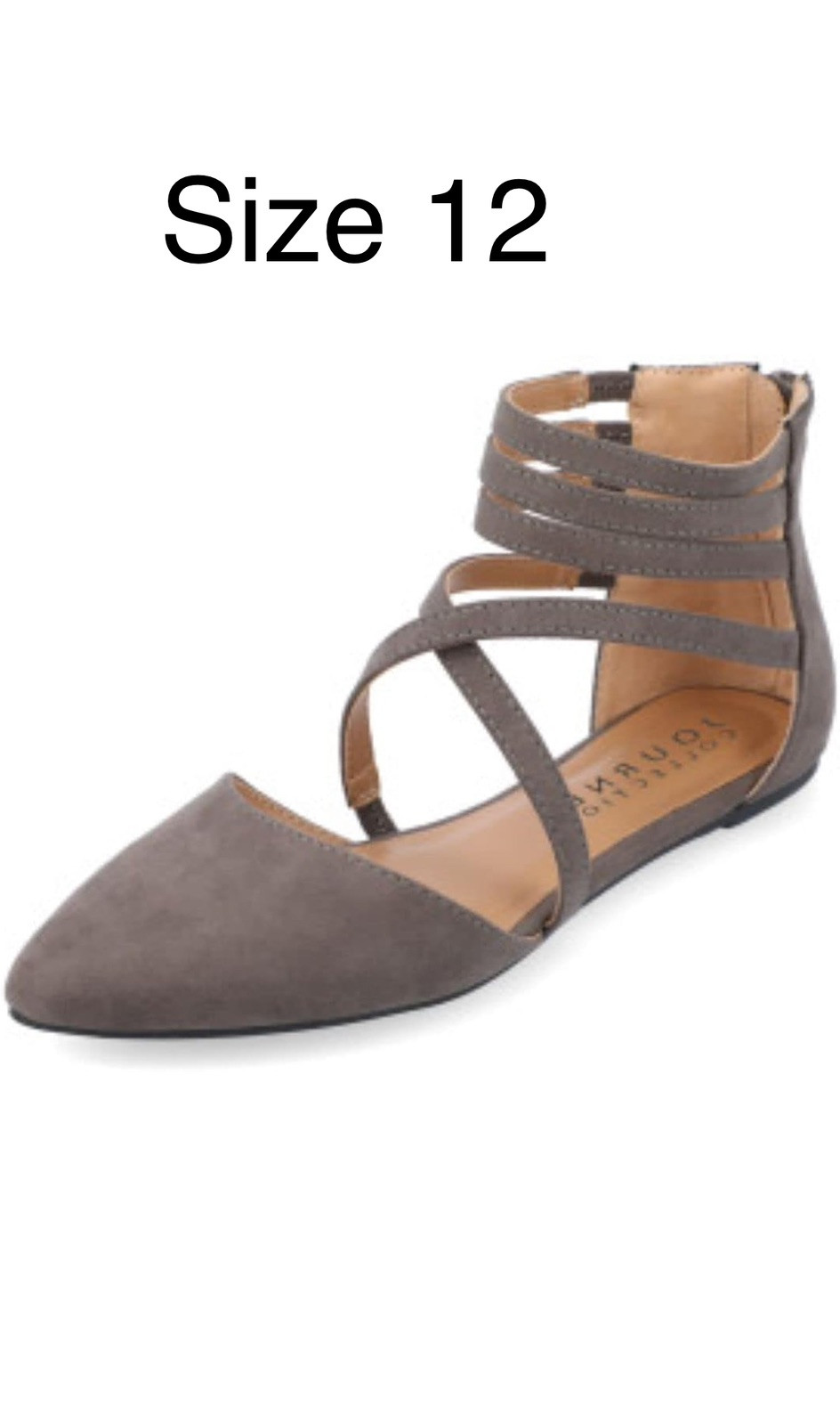 JOURNEE COLLECTION Tru Comfort Foam™ Marlee Flat Grey Size 12 New No Box