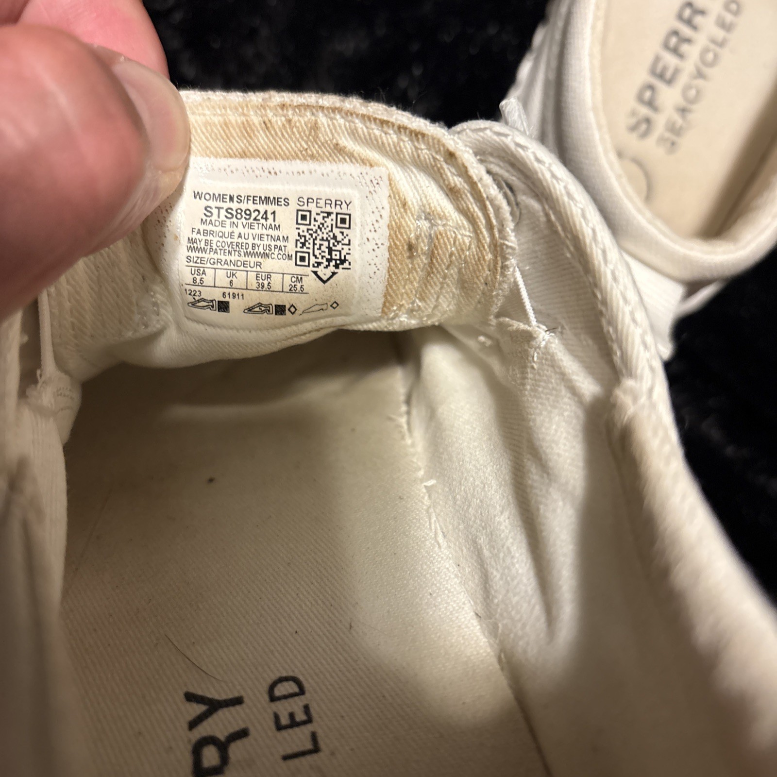 Sperry Seacycled Pier Wave White Size 8.5 Womens, Memory Foam Insole