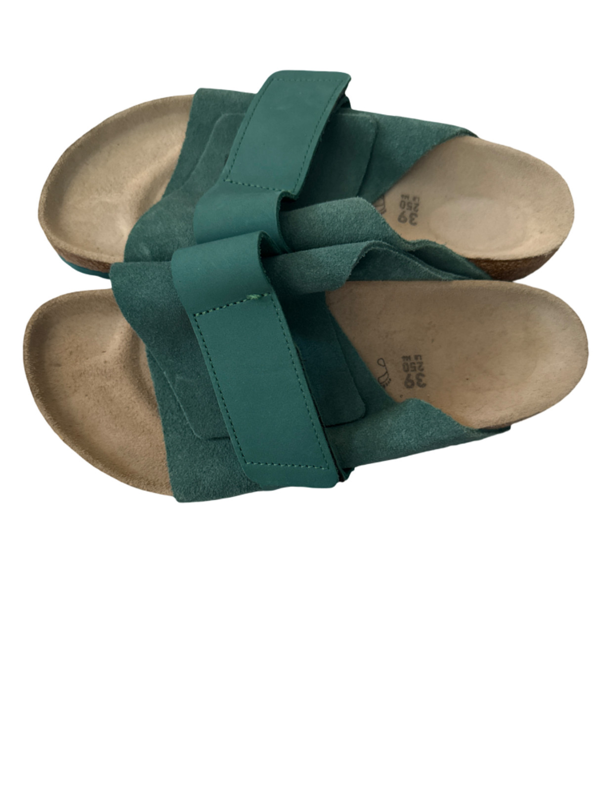 Birkenstock Kyoto Nubuck Suede Leather Slippers Digital Green| Size 39 US 8