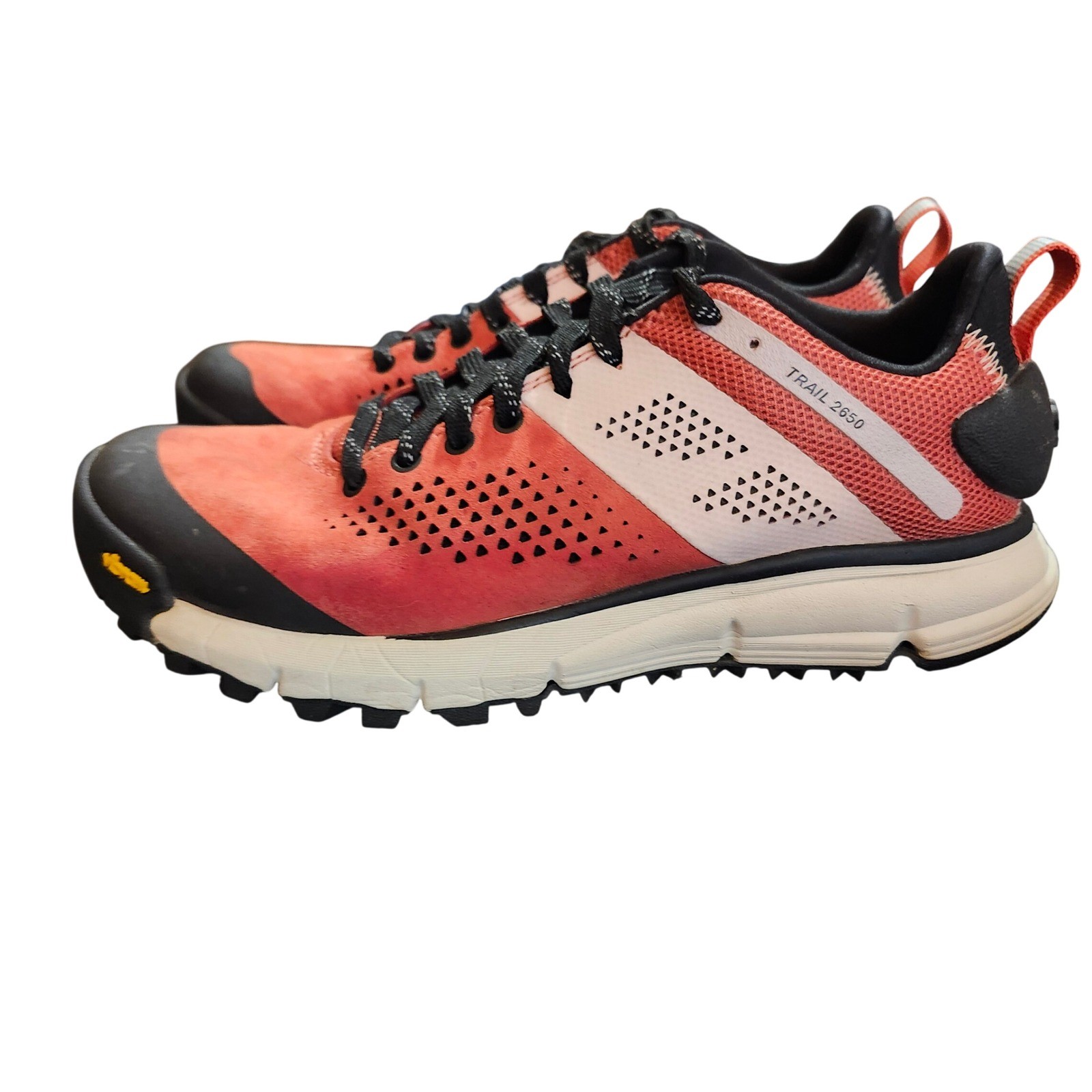 Danner Trail 2650 Womens 6.5 Orange Hot Sauce Suede Vibram Sole Hiking Sneakers