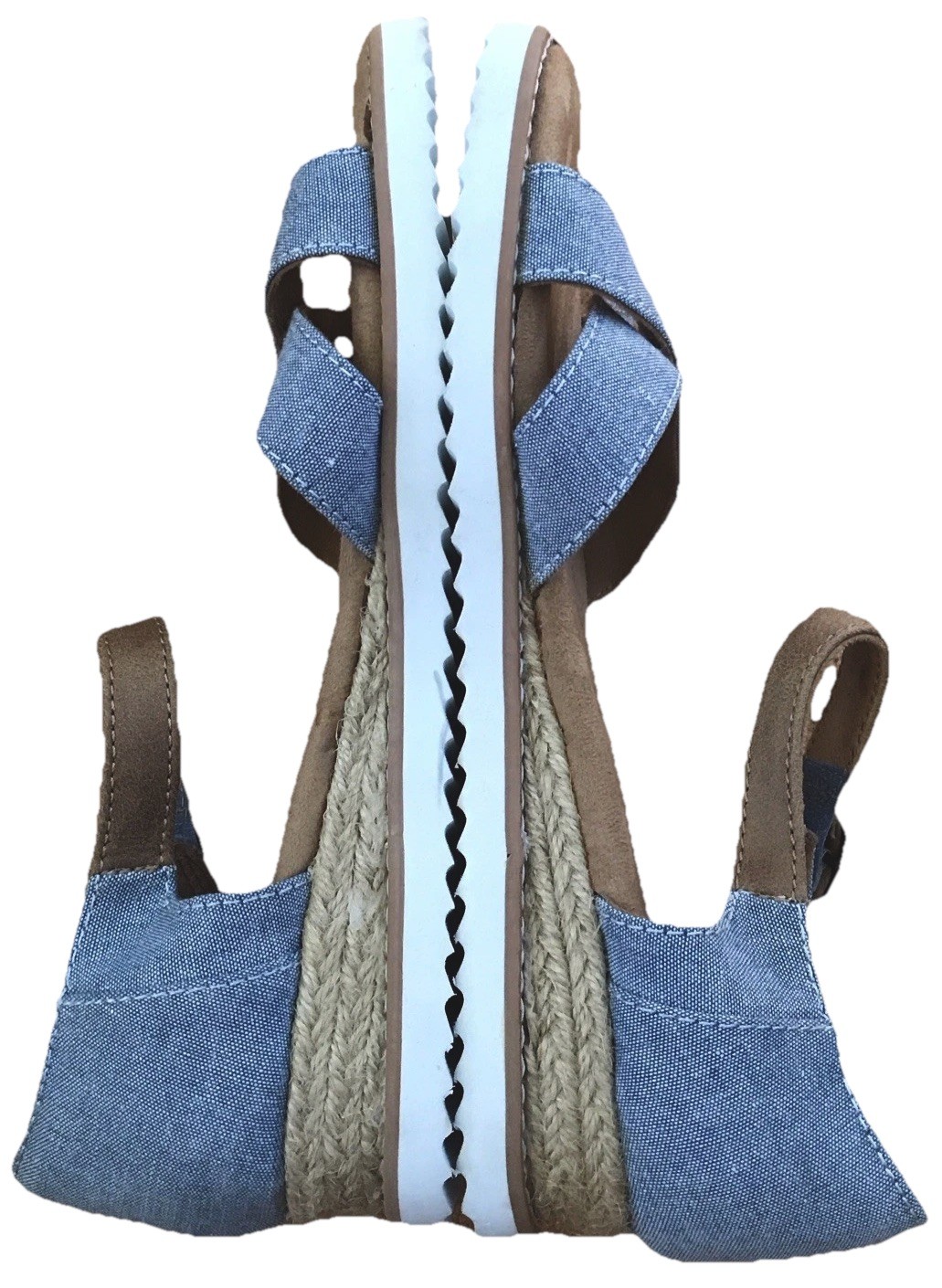 Skechers Blue Brown White Straps Adjustable Sandals Womans US 5 *See Description