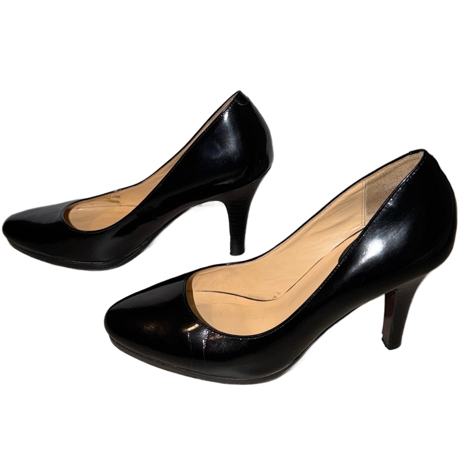 Cole Haan NikeAir Women’s 6.5B Black Leather Pumps Round Toe Heel Classic Chic