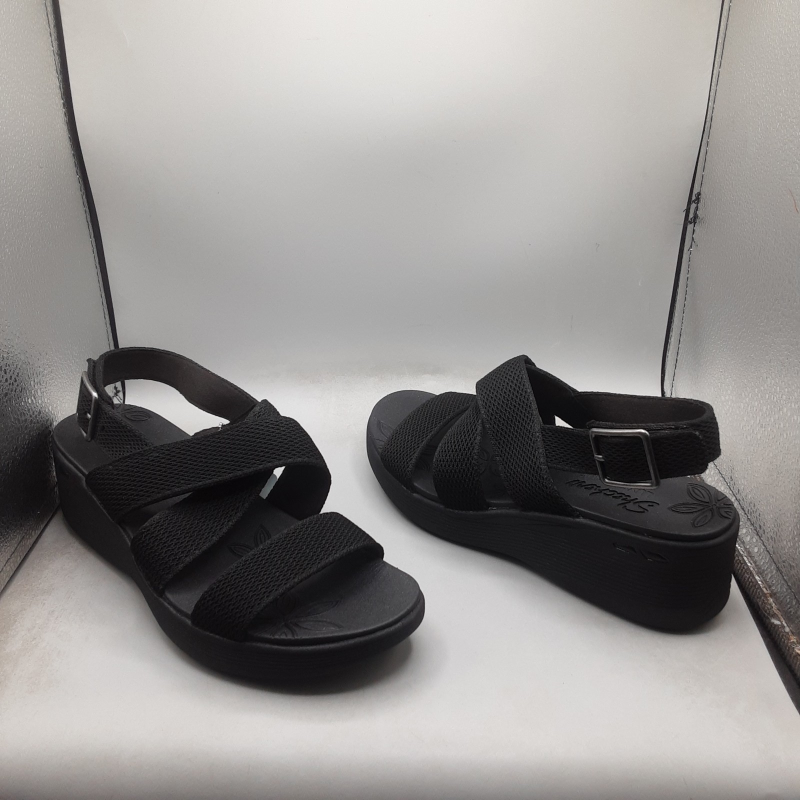 Skechers Pier Lite Night Owl Sandals Women’s 7.5M Black Slingback A196