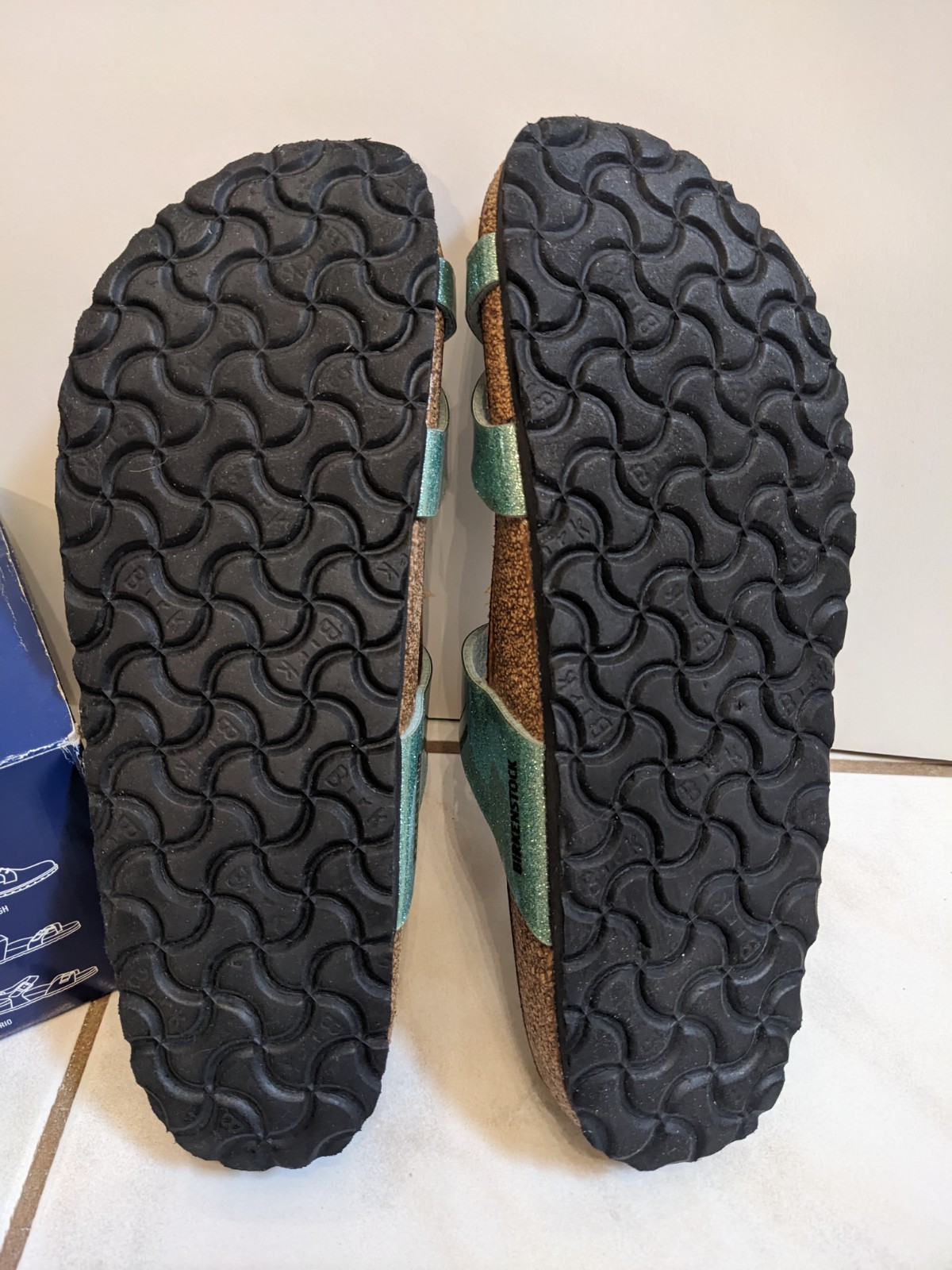 Mayari 41 glitter green Birkenstock sandals Narrow Fit