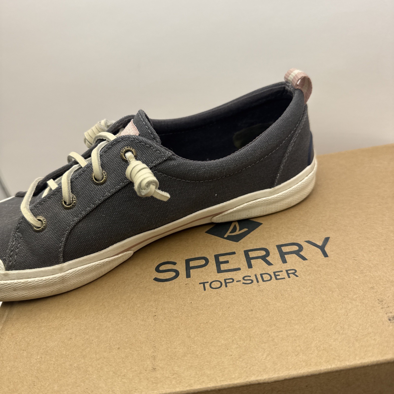 Sperry Women’s Pier Wave LTT Canvas Sneaker STS85891 Gray Size 7.5