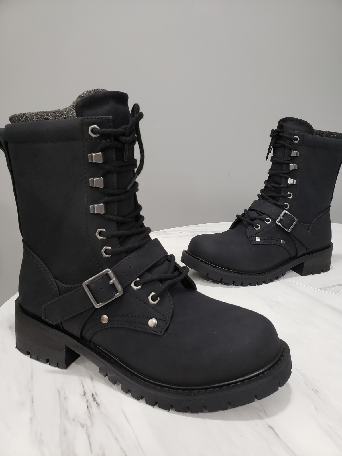 NEW 10 Darker Wavs combat moto moto biker gothic boots punk OUTRO CADET BUCKLE