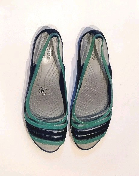 Crocs Isabella Strappy Sandals Sz 9 Turquoise/Cerulian Blue