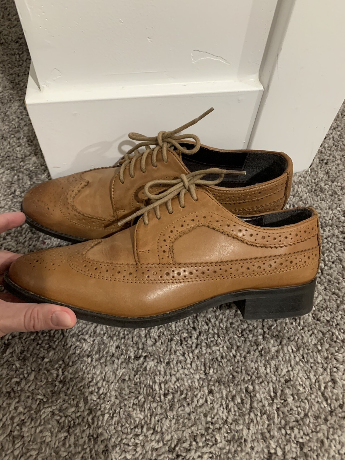 ASOS DESIGN Mai Tai leather brogues Size 8