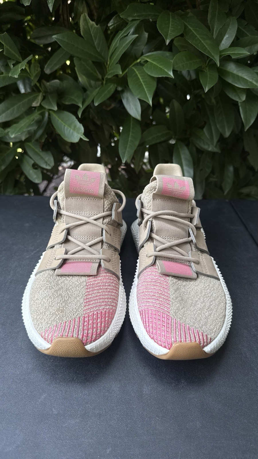 Adidas Prophere Women’s Sneakers Beige Pink Knit Shoes US 6 EU 38 2/3
