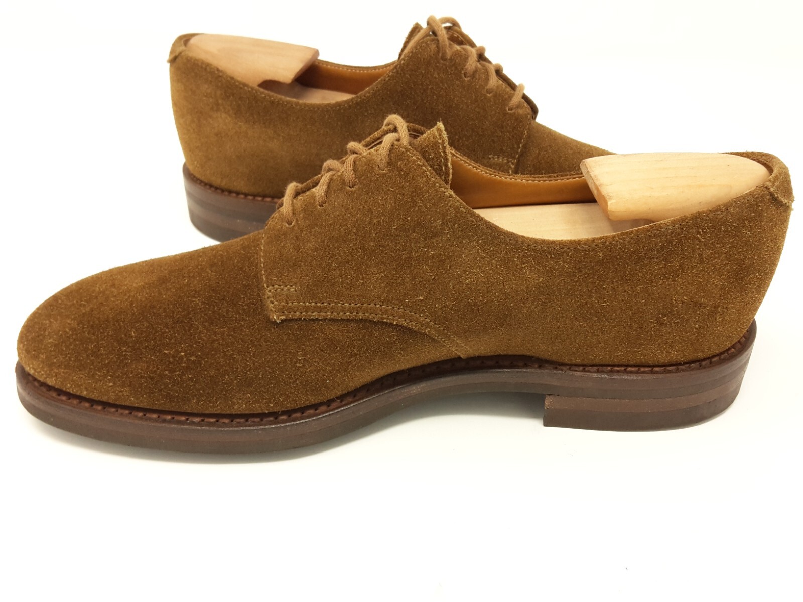 Ed.Meier/Crockett & Jones Haydock Plain Derby Suede Braun Dainite EU 39 UK 6 B