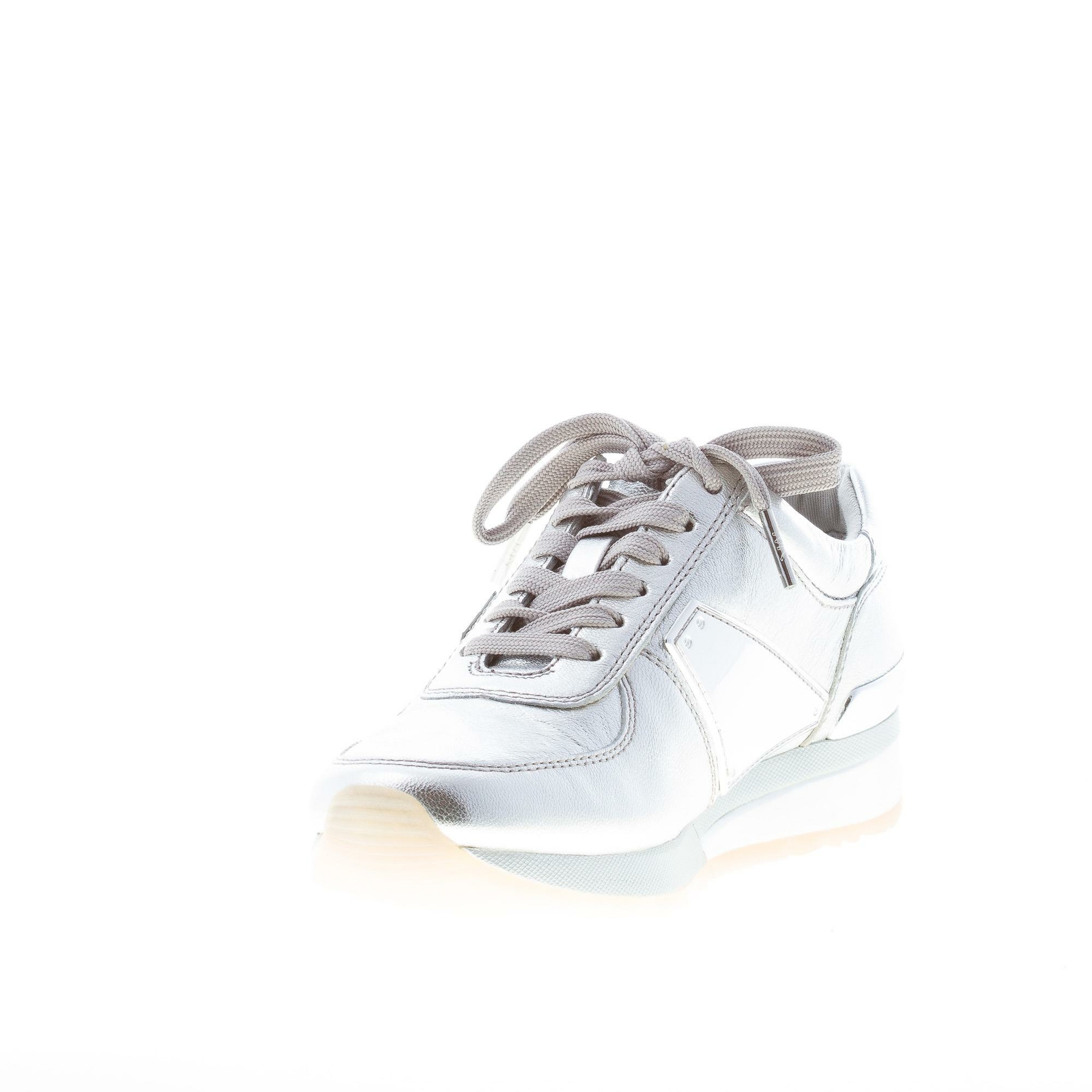 MICHAEL KORS Women’s Shoes Allie Plate Wrap Leather Silver 43R7ALFS1M