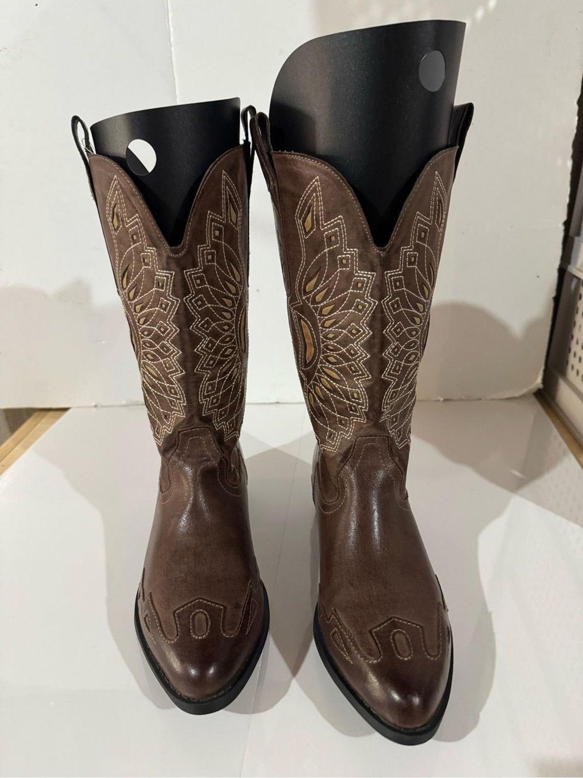Bandalero Coconuts by Matisse Black Faux Leather Cowboy Boots Size 8.5 M