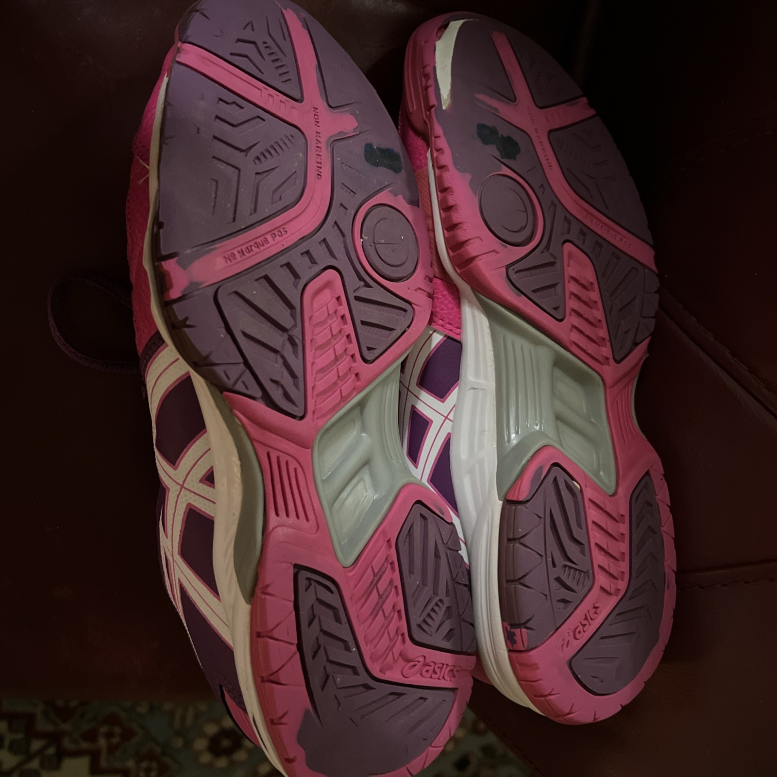 Asics 556Y Gel-Game 5 Pink Purple White Athletic Tennis Shoes Women’s Size 5