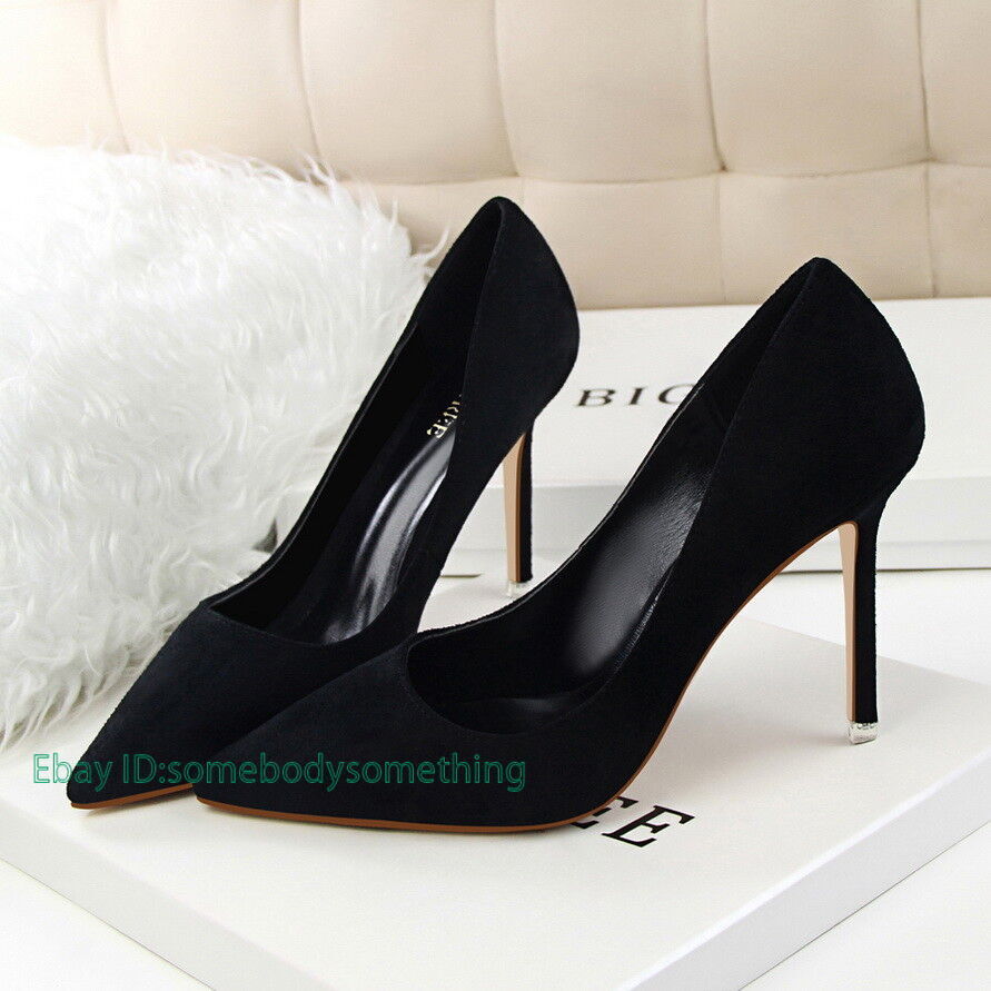 Women’s Pointed Toe Slip on Stiletto High Heeled Classic Party Wedding Pumps