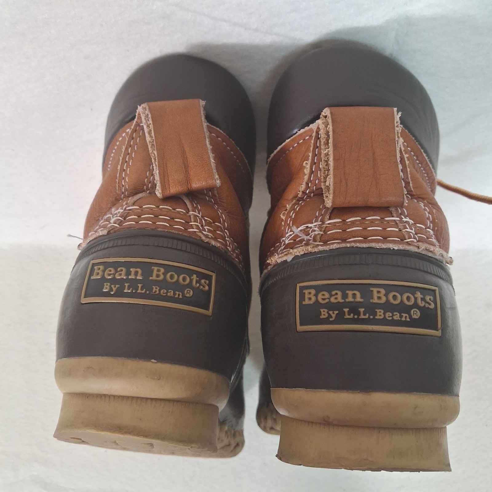 L.L. Bean Duck Boots Womens 7 Brown Leather Waterproof Bean Boots 6 Inch