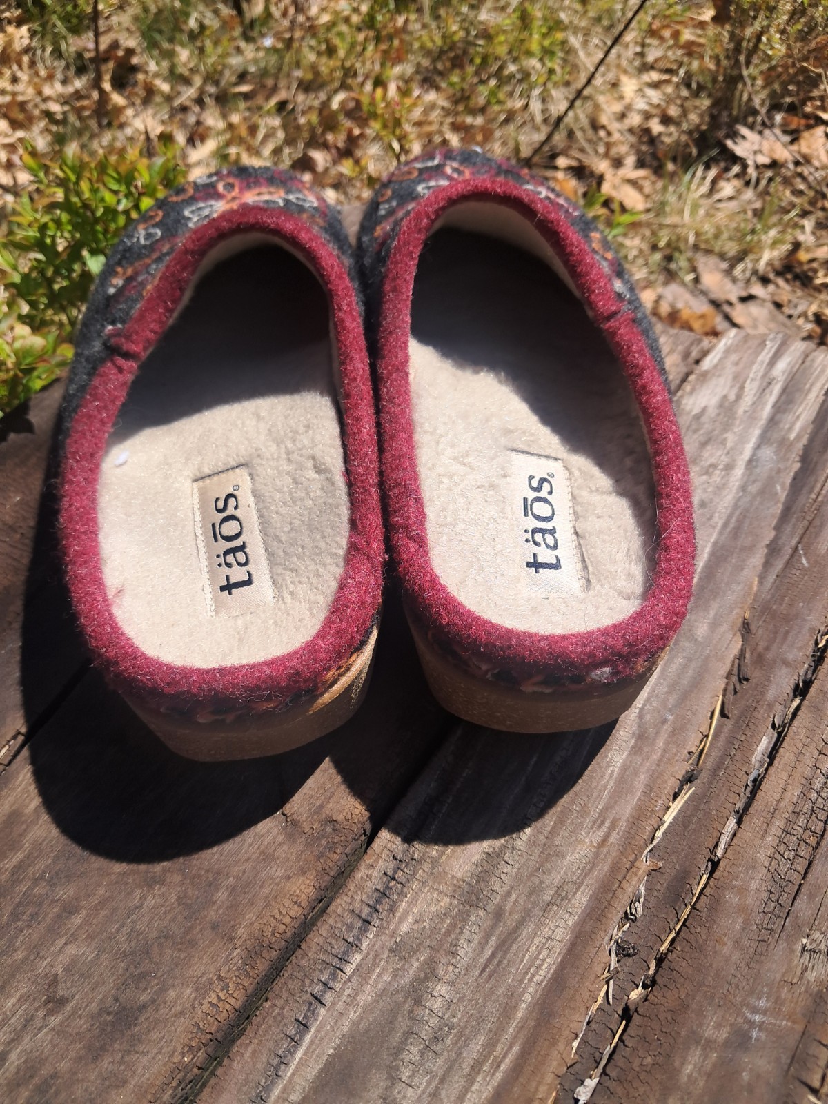 Taos Woolflower Clog Charcoal Women’s 38 US size 7 1/2