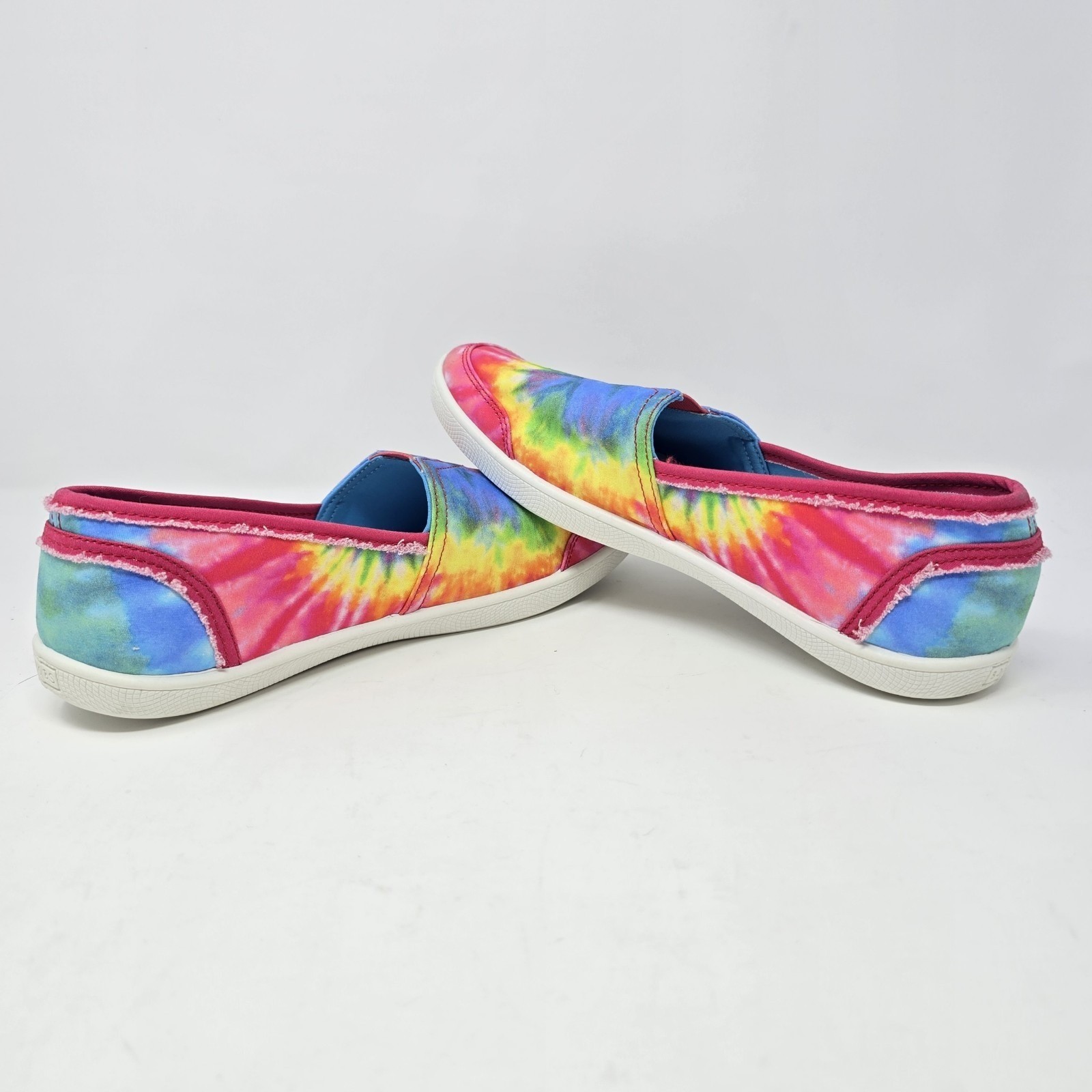 Skechers BOBS Women 8.5 Tie Dye Memory Foam Slip On Shoes Multi Color 113150 MLT