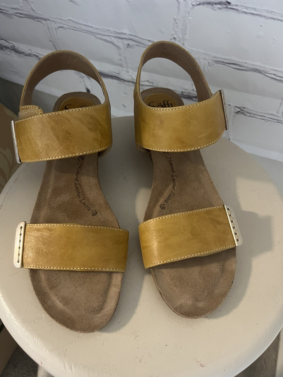 Sofft VERDI Lemon Yellow Sandal EUC Women’s Size US 9.5
