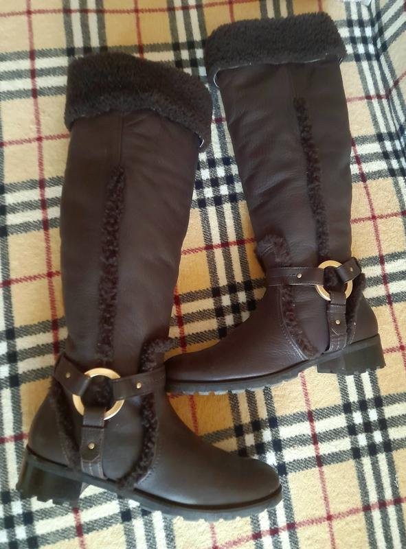 Women Bally Boots Brown Leather 39.5 #5L1E