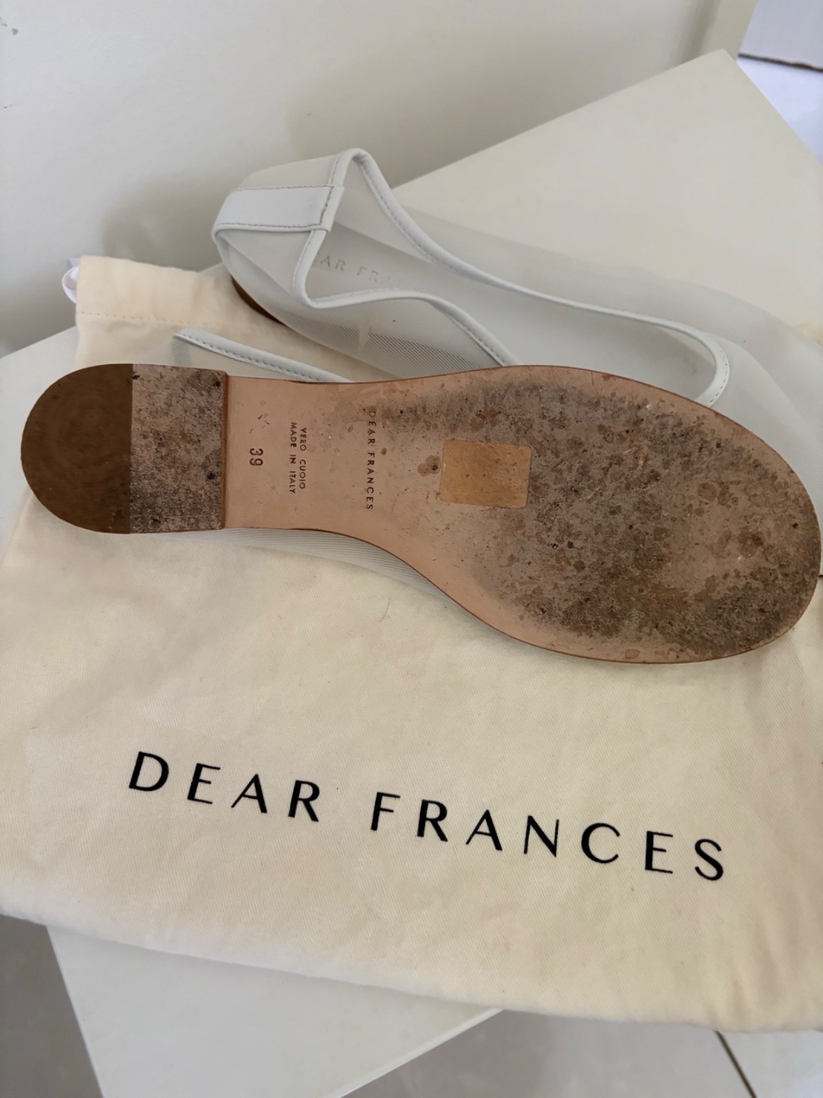 DEAR FRANCES- white mesh- flats-classics-39