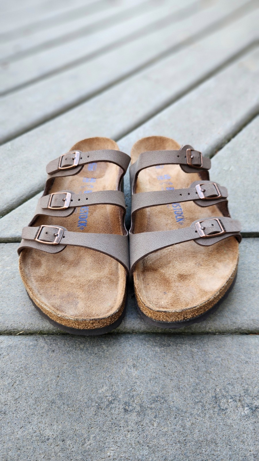 Birkenstock Florida Soft Footbed Birkibuc Mocha Sandals Women’s Size 9 Size 40
