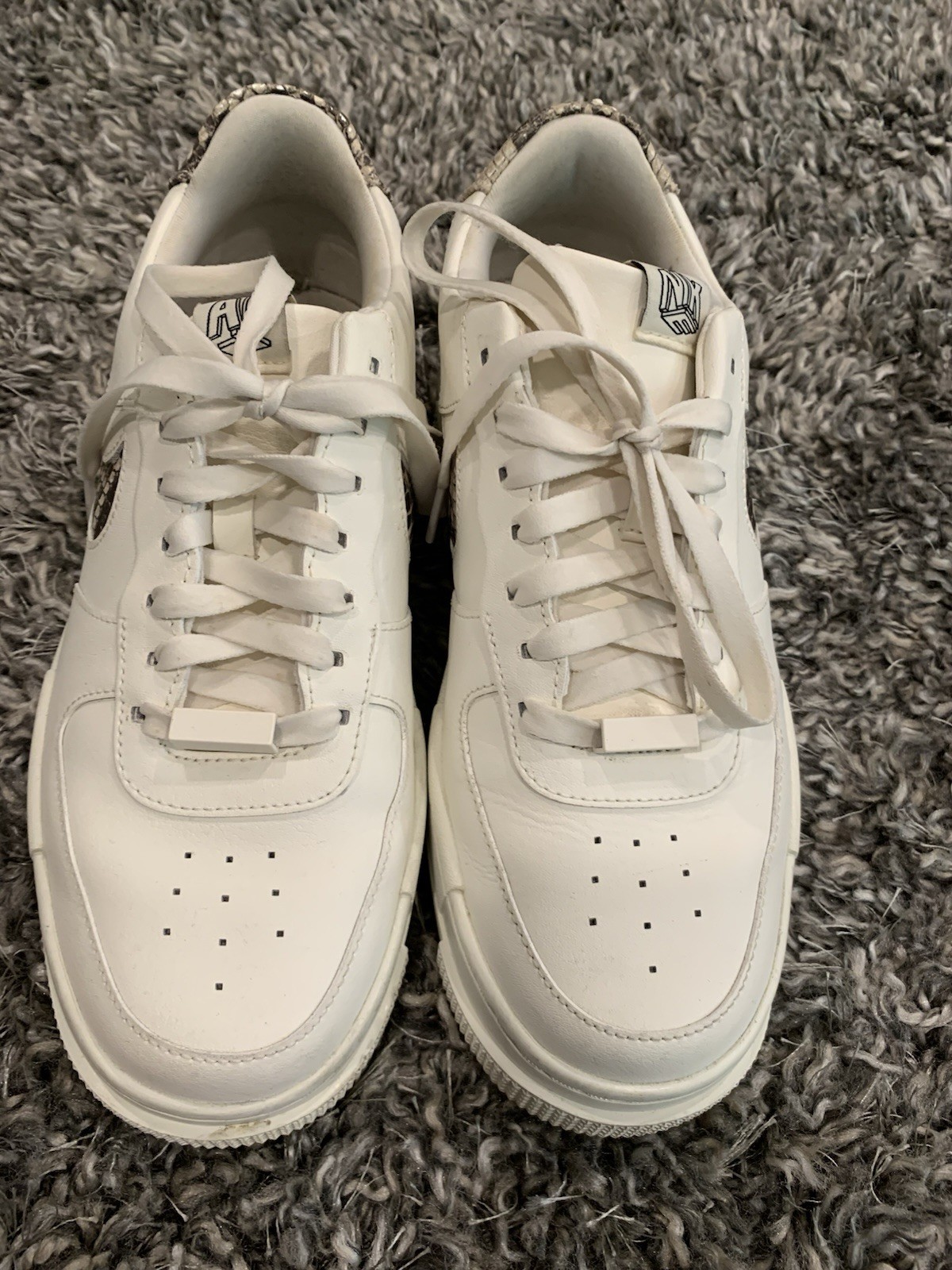 NIKE Women’s Women’s AIR FORCE 1 PIXCEL SE SNAKE CV8481-101 US Size 9 Light Wear