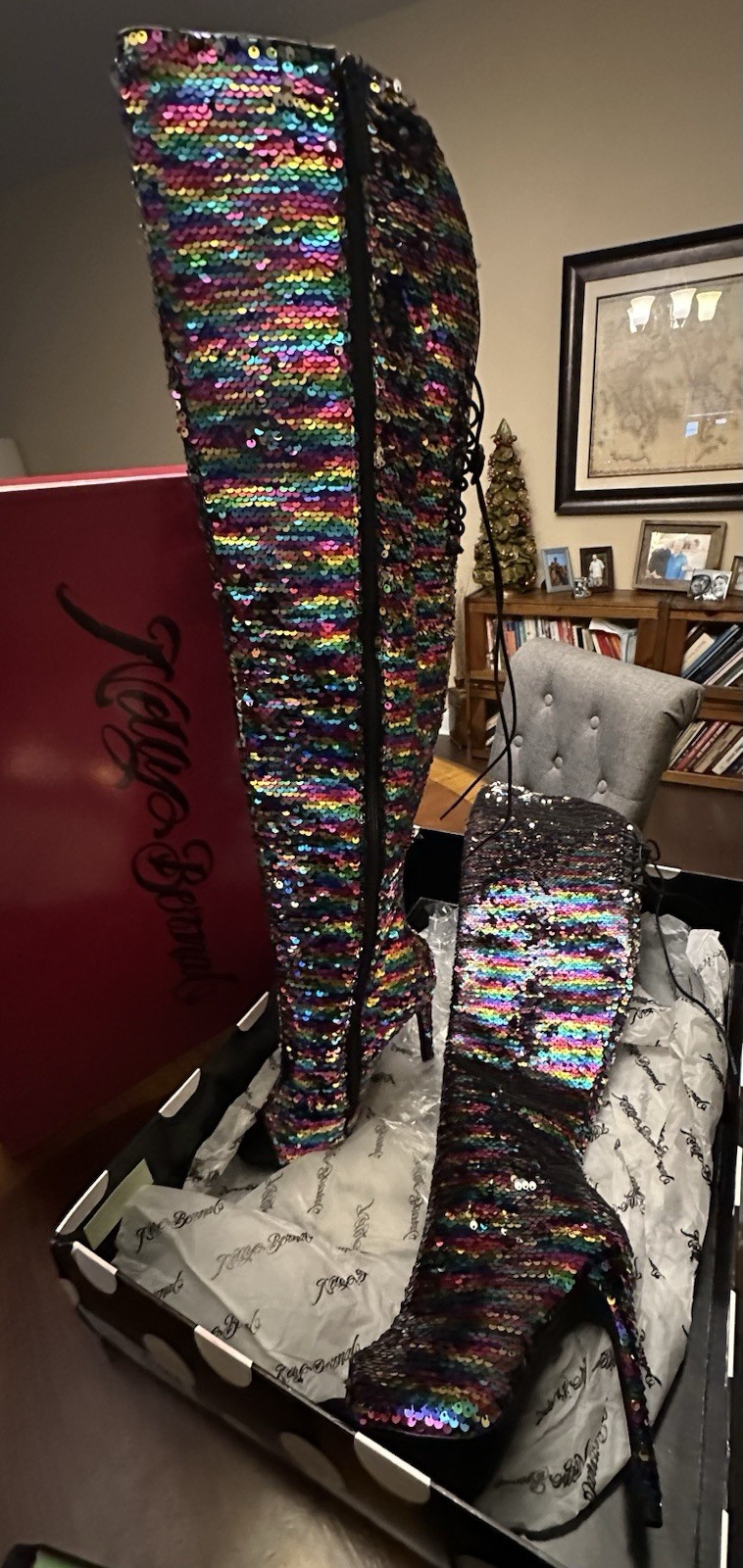 Totally Wicked by Nelly Bernal Celebrity Boot -Item #170- Rainbow