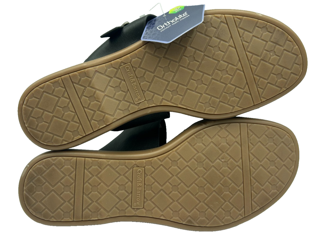 Croft & Barrow Women’s Laylah Slip On Fashion Sandals Black/Brown Size:8 155J