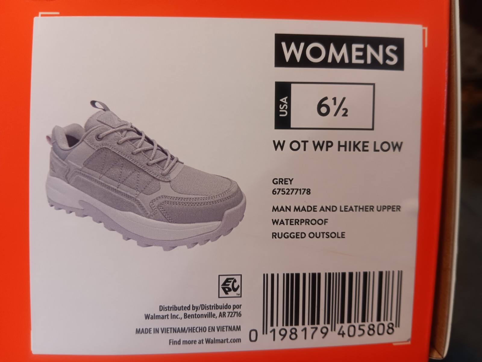 Ozark Trail Waterproof Hiking Sneaker Shoes W OT WP HIKE LOW Gray New Size 6 12