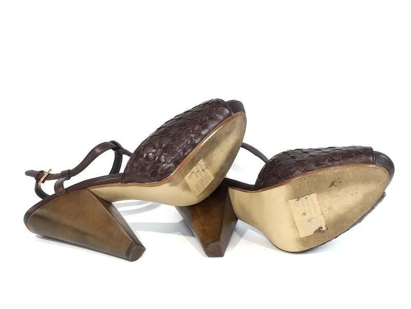 women ash heels brown leather 39 #5A0J