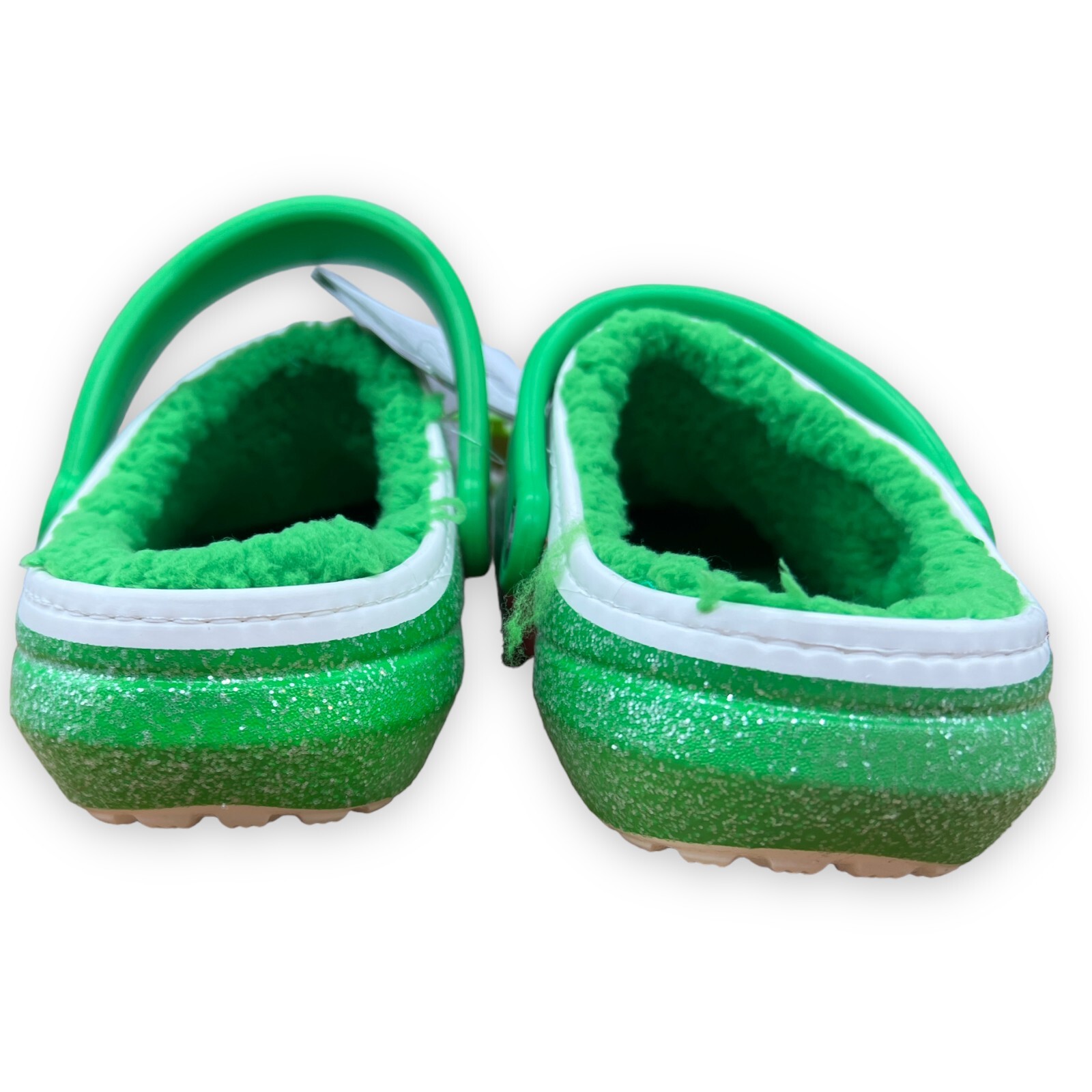 Crocs Lined Holiday Elf Clogs Womens 7 Mens 5 Christmas Shoes Sparkly