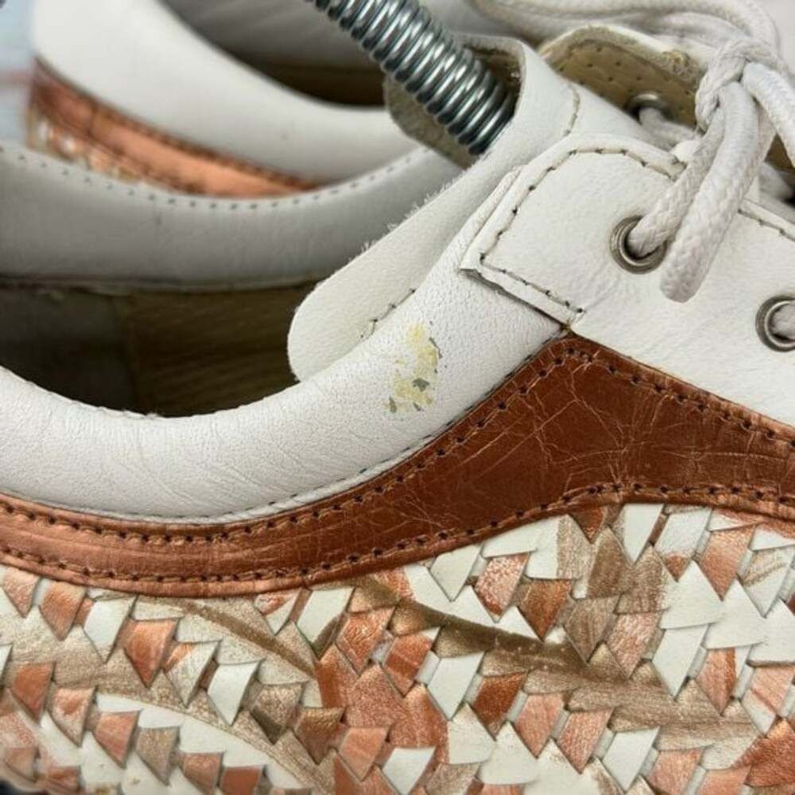 Aerogreen Women’s Size 9 Woven Leather Lace Up Golf Shoes Spikeless Brogues